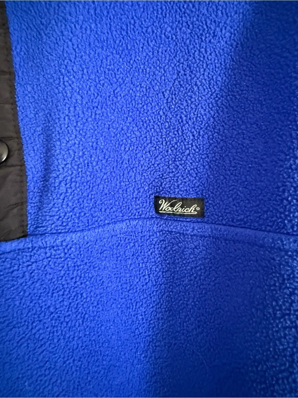 Vintage Woolrich Royal Blue Snap-Front Fleece Pullover